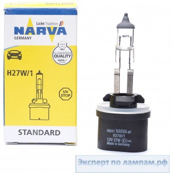 Лампа NARVA H27W/1 PG13 12V 27W