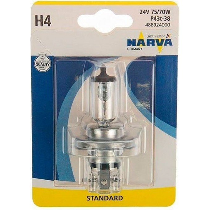 Лампа NARVA H4 24V 75/70W P43t-38 61896531