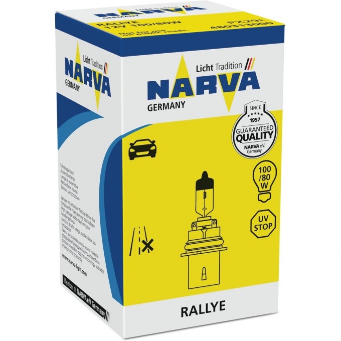 Лампа NARVA RALLYE HB5 100/80W 12V PX29t 83813015