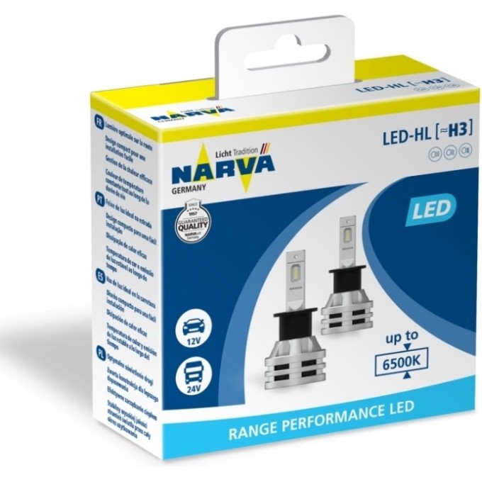 Лампа NARVA RANGE PERFORMANCE LED H3 RPL2 NVA X2 19W 61898014