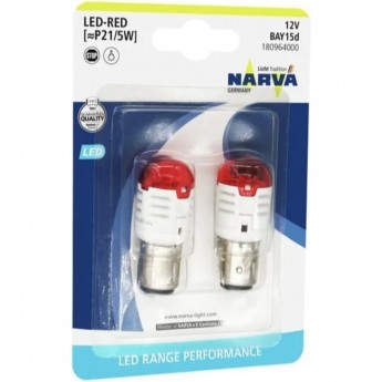 Лампа NARVA RANGE PERFORMANCE LED P21 5 red 2 шт.