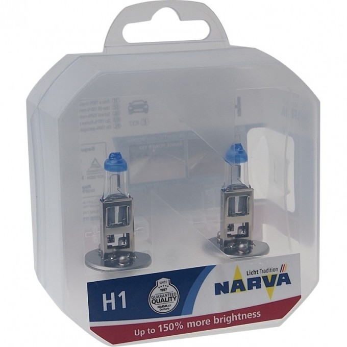 Лампа NARVA RANGE POWER 150 H1 55 P14.5s 12V 2шт. 35032261