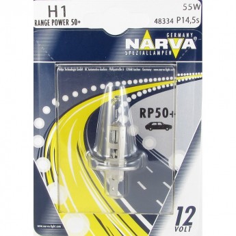 Лампа NARVA RANGE POWER 50+ H1 RP50 12V 55W NVA B1