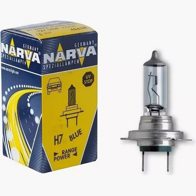 Лампа NARVA RANGE POWER BLUE+ H7 55 PX26d 12V 93115286