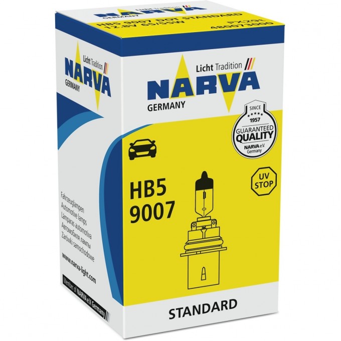 Лампа NARVA STANDARD 12V HB5 9007 65/55W PX29t 80267646