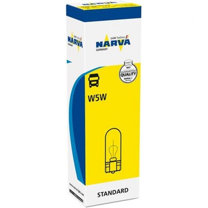 Лампа NARVA STANDARD 24V W5W 5W W2.1x9.5d бесцокольная 78701942