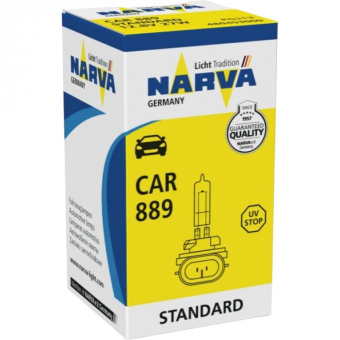 Лампа NARVA STANDARD CAR 889 12.8V 27W PGJ13 117112662