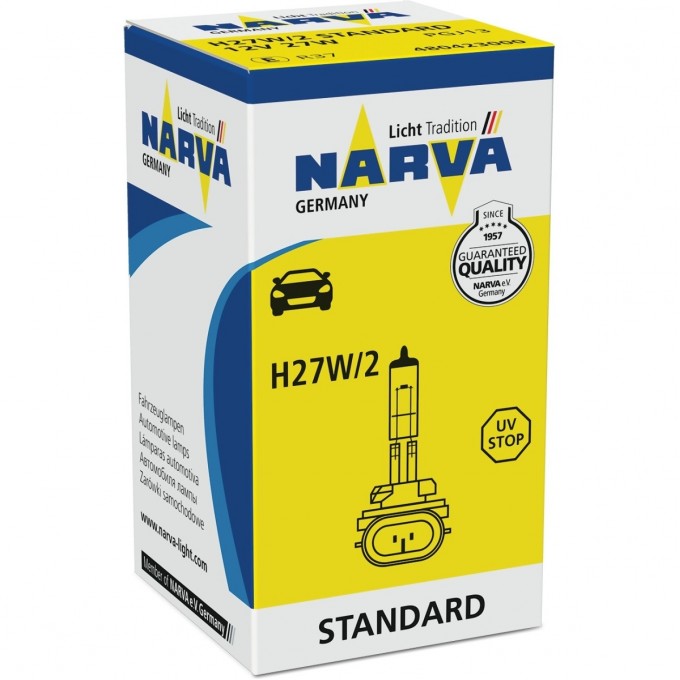 Лампа NARVA STANDARD H27W/2 PGJ13 12V 27W 117419469